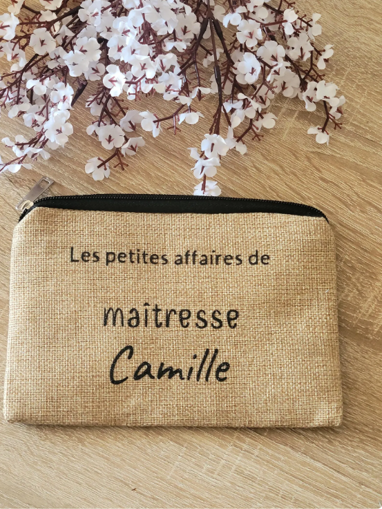 Trousse Toile de Jute Personnalisé