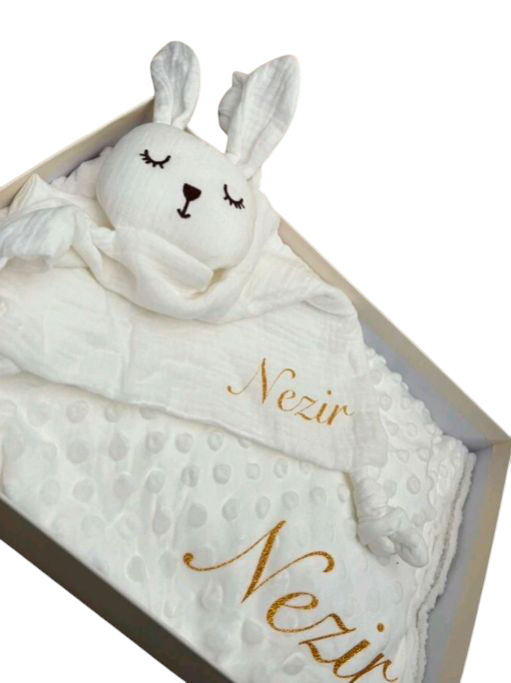 Couverture Bébé personnalisé Blanc