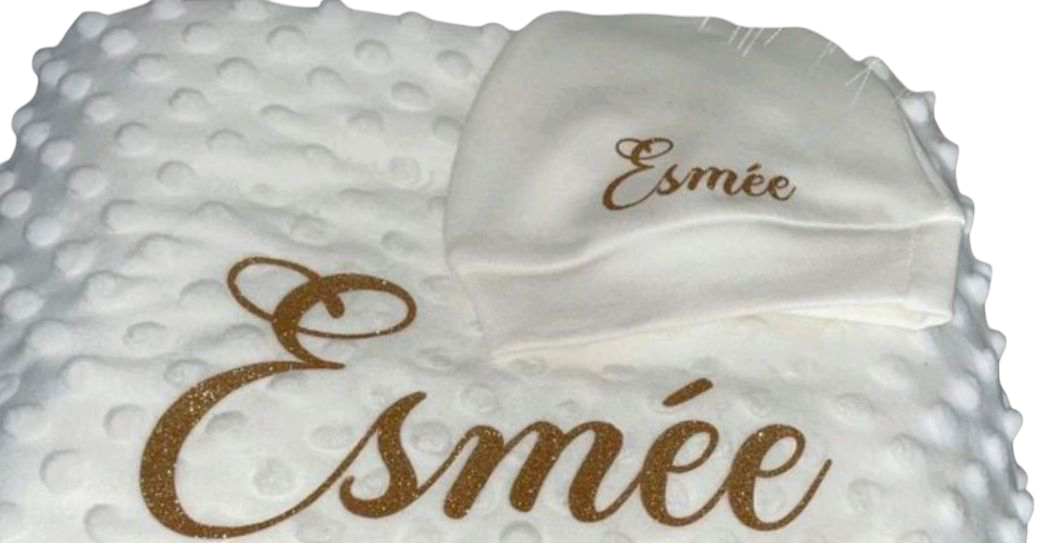 Couverture Bébé personnalisé Blanc