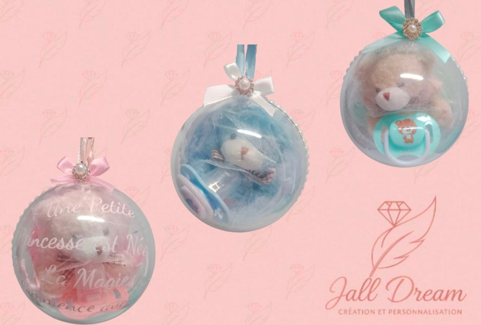 Boule Personnalisée Spéciale Naissance Baptême & Souvenir