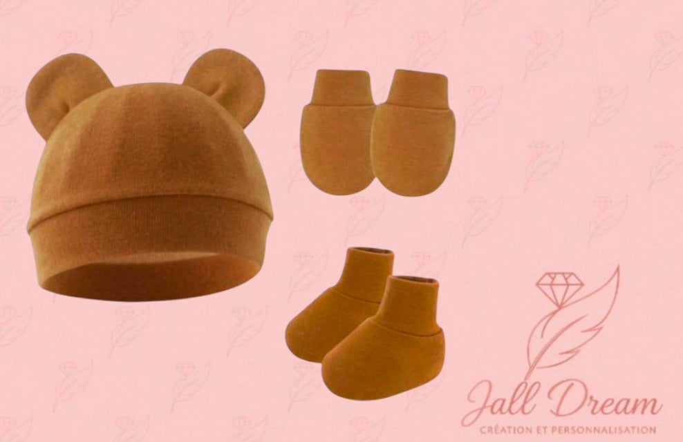 Bonnet mixte moufles chaussettes Personnalisé