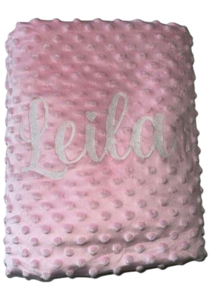 Couverture bébé personnalisé Rose