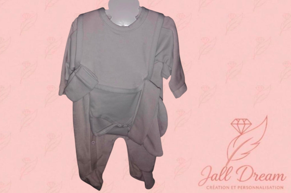 Ensemble 5 pièces Pyjama en Velours Personnalisable