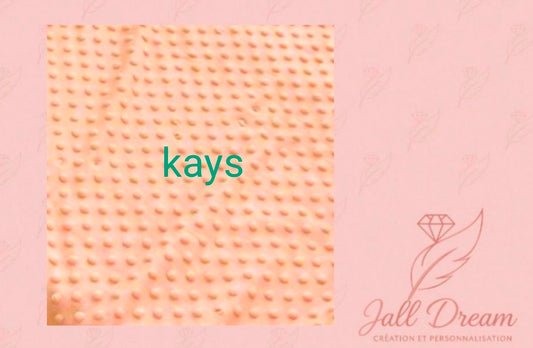 Couverture bébé personnalisé vert d'eau et café clair