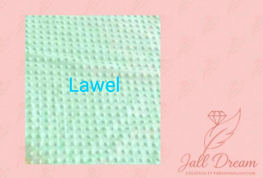 Couverture bébé personnalisé vert d'eau et café clair