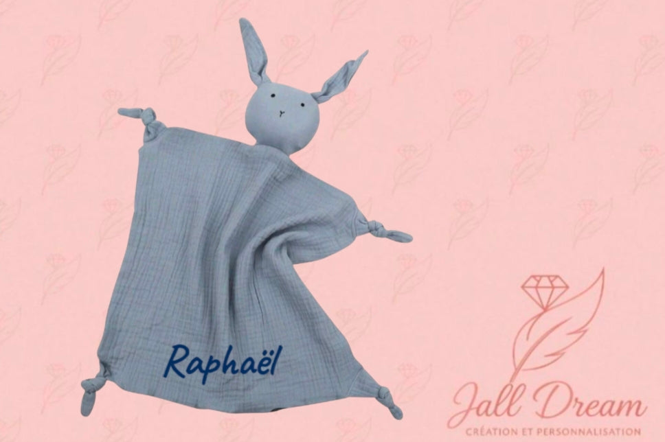 Doudou Naissance Personnalisé Grand Lapin