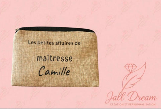Trousse Toile de Jute Personnalisé