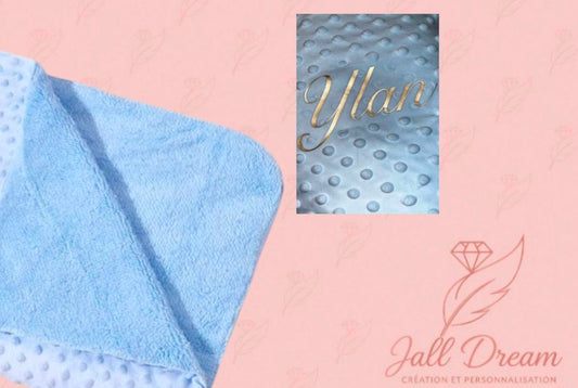 Couverture bébé personnalisé Bleu