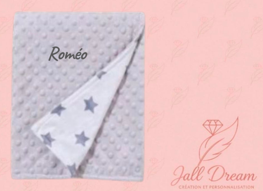 Couverture Bébé personnalisé Gris