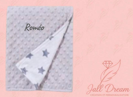Couverture Bébé personnalisé Gris