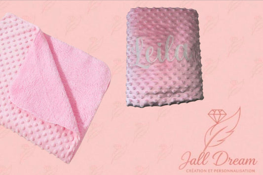 Couverture bébé personnalisé Rose