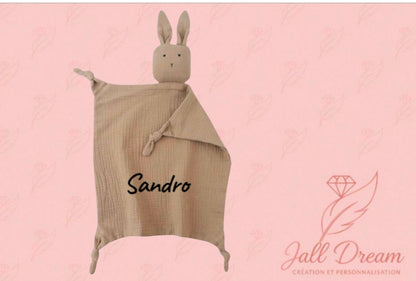 Doudou Naissance Personnalisé Grand Lapin