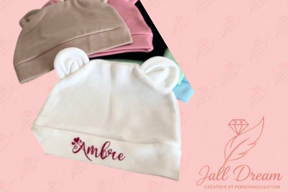Bonnet Fille petites oreilles Personnalisé