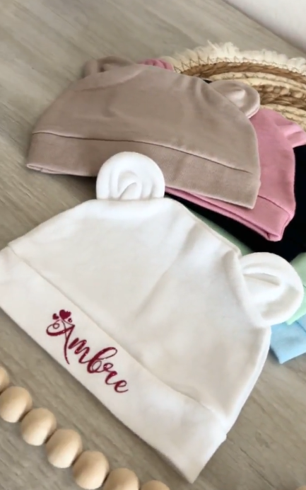 Bonnet Fille petites oreilles Personnalisé