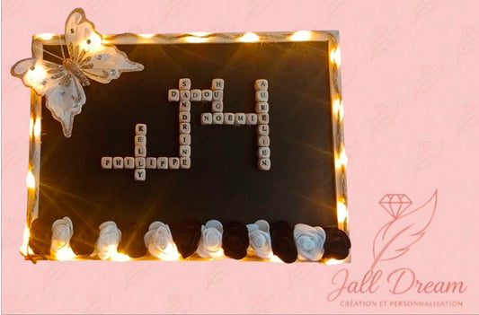 Ardoise Personnalisée " Scrabble en Perles "